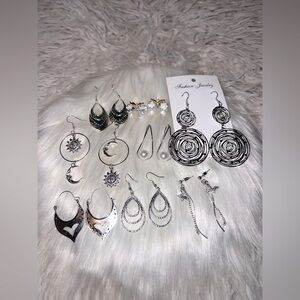 Fashion Jewelry Silver Earrings Set